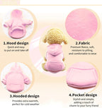 TAPBULL Dog Dresses, Fashionable Pet Dog Sweatshirt Clothes in Light Colors, Cute Cat Birthday Dress Outfit (Pink/Purple/Coffee 3-Pack), X-Large