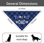 I Love My Dad Dog Bandana Gift for Dog Lover - Triangle Pet Scarf Decorations Accessories
