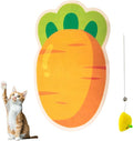 Adorable Carrot-Shaped cat Scratcher with wall-Mounted Design. Includes complimentary Mouse Toy for Play. Made of Felt Material—a Fun Gift and Perfect for Sharpening Claws
