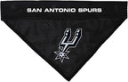 Pets First NBA DOG BANDANA - SAN ANTONIO SPURS REVERSIBLE PET BANDANA. 2 Sided HOME & AWAY Sports Bandana with a PREMIUM Embroidery TEAM LOGO, Small/Medium.
