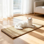 Ordora Large Cat Scratcher Mat: 31.5 X 14 Inch Upgrade Soft Sisal Horizontal Cat Floor Scratching Pad, Cat Scratching Rug Protect Furniture