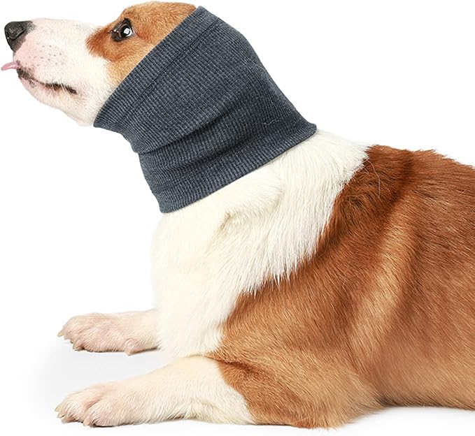 Nanaki Dog Calming Hoodie Quiet Head Cover Sleeves - Ear Covers Hood for Noise Bath, The Grooming and Force Drying Head Protection for Anxiety Relief and Calming Dog Neck and Ear Warmer