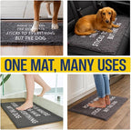 Muddy Mat® Absorbent Microfiber Door Mat, Non Slip Washable Chenille Rug - Home is Where The Dog Hair Sticks to Everything But The Dog Funny Pet Welcome Mat 19"x30"