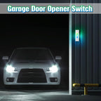 Saillong 1 Piece Lighted Doorbell Button, Wall Mounted Garage Door Opener Switch with LED Light Compatible with Most Wire Doorbell Chimes, Transformer, Ringer, Buzzers (White,Colorful Light)