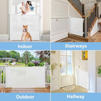 PRObebi Retractable Baby & Dog Gate - Extends to 54" Wide, 34" Tall - Stair, Doorway & Hallway Use