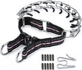 Pinch Collar for Dogs Adjustable Dog Training Collar with Comfortable Rubber Tip and Quick Release Buckle for Small Medium Large Dogs (Medium, Pink)