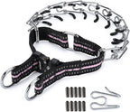 Pinch Collar for Dogs Adjustable Dog Training Collar with Comfortable Rubber Tip and Quick Release Buckle for Small Medium Large Dogs (Medium, Pink)