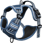HEELE Dog Harness for Medium Dogs No Pull Dog Vest Harness with Soft Padded Handle Reflective for Outdoor Training, Royal Blue, M
