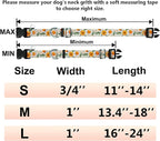 Martingale Collar for Dogs with Buckle Anti Pull Adjustable Nylon Limited Slip Training Dog Collars (Beige Floral, Medium)