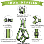 No Pull Dog Harness with Reflective Adjustable,Stops Pets from Pulling and Choking On Walks for Medium/Large Dogs (Green, XL)