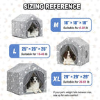Indoor Dog House, Night-Luminous Star Dog Tent with Frame, Washable Dog Cave Bed, Suitable for 8-20 lb Puppy and Cat