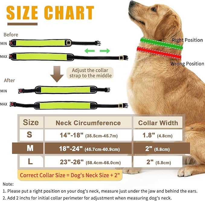 Martingale Collar for Dogs, No Pull Dog Collar for Large Medium Dogs, Reflective Anti Pull Dog Collar with Buckle, Adjustable Heavy Duty Nylon Slip Collar for Training Walking 1.8 Inch Wide S Green