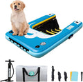 Niphean Dog Pool Ramp(Full-Coverage Non-Slip Deck), Stable Pup Plank with 200lbs Capacity, Inflatable Dog Ramp for Pool, Boat, Dock & Lake, Safe & Durable Ladder for Large Pets to Easy Water Access