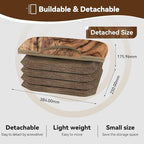 Cat Scratcher House, Cozy Cardboard Design, Safe and Secure for Kittens, Eco-Friendly, Wood Grain (Square)