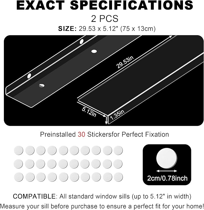 Ultra Clear Window Sill Protector - Scratch & Chew Proof Pet Guard for Dogs & Cats, Easy Install Transparent Ledge Cover, No Residue