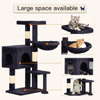 BestPet | 37" Cat Tree Tower | Dark Gray | Sturdy Multi-Level Cat Tree with Plush Condo, Cozy Perch, Sisal Scratching Posts, Hanging Toy and Hammock | Easy Assembly | for Kittens & Adult Cats