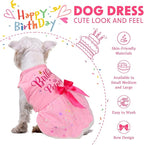 Dog Birthday Dress Dog Dress with Bowknot Tulle Birthday Princess Pet Clothes for Small Medium Large Dogs Girls Boys Cats Outfit Apparel