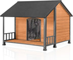 Aivituvin Large Dog House Outdoor Dog Kennel with Chewproof Strong Metal Frame for Large Breed Dogs (47.2" L x 45" D x 37.7" H)