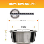 Neater Pet Brands 2.2 Cup (18 oz.) Stainless Steel Dog Bowls, Set of 2 Neater Feeder Replacement Bowls (Small Deluxe Model), Dog Food Bowl & Water Bowl, Dishwasher Safe Metal Dish for Cat & Small Dogs