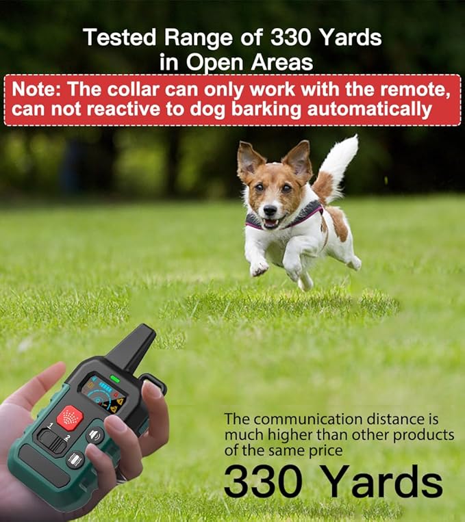 Citronella Dog Training Collar with Remote & 1* Spray Refill, 4 Modes Beep/Vibration/Spray/Spray Enhancement, Humane Safe Dog Bark Collar, Waterproof Spray Collar, Range 300M 【Only Work with Remote】