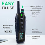 Dog Shock Collar 2 Dogs(15-150lbs) with Flashing Light for Night Walks,4500FT Dog Training Collar Adjustable Pitch Beep(1-8), Vibration(1-16), Safe Shock(1-99), and Keypad Lock