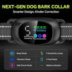 Dog Bark Collar with Remote – 2-in-1 Automatic & Manual Modes, Smart Anti Bark Dog Training Collar with Beep, Vibration & Shock, 330FT Range, IP67 Waterproof, Rechargeable (8-150lbs)