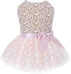CuteBone Dog Birthday Dress Girl Puppy Skirt Tutu Cat Wedding Outfit Pet Party Clothes for Small Dogs Costume DD23M
