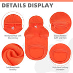 KOOLTAIL Dog Hoodie for Large Medium Small Dogs,Soft &Warm Pet Sweater with Leash Hole and Pocket Boy Girl,Puppy Fall Winter Jacket Clothes,French Pitbull Cold Weather Coat Sweatshirt,Orange SM