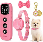 Jugbow 2-in-1 Pet ID Tag & Shock Collar for Small Dogs - 4200FT Dog Training Collar with Remote for 5-30lbs Dogs, IPX8 Waterproof Rechargeable E-Collar with Beep(1-9), Vibration(1-3), Safe Shock(0-16)