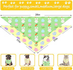 Easter Dog Bandana, 2 Pack Adjustable Holiday Party Birthday Pets Rabbit Easter Egg Bandana Triangle Bibs Cat Scarf Set