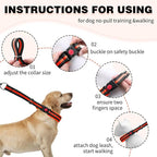 Martingale No Pull Dog Collar for Large Medium Small Dogs, Heavy Duty Nylon Adjustable Reflective Anti Pull Slip Collar with Buckle for Training Walking Hunting S Orange