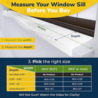 PROTECTO 2Pack Window Sill Protector from Dogs - 29.5x3.25 Clear Window Guards from Cats Scratching, Chewing & Clawing - Keep Your Sills Smooth & Paws Safe - Ultra Strong Window Sill Cover Protection