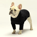 Fitwarm Dog Turtleneck Sweater, Thermal Knitted Pet Coat, Dog Winter Clothes for Small Dogs, Cat Apparel, Black, Small