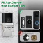 Metal Doorbell Cover No Soliciting Sign for House，Universal Fitting Doorbell Cover That Rotates From NO SOLICITING to DO NOT DISTURB,Flipable No Solicitors Sign for Ring Doorbell, Horizontal & Vertical Mode, Easy Installation，The Gift for Home Offices ...