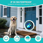 Dog Door Bell for Potty Training, Smart Wireless Doggie Doorbell to Go Outside, 1000 Feet Long Range with IP65 Waterproof Super-Light Touch Button (2Receivers+2Buttons)