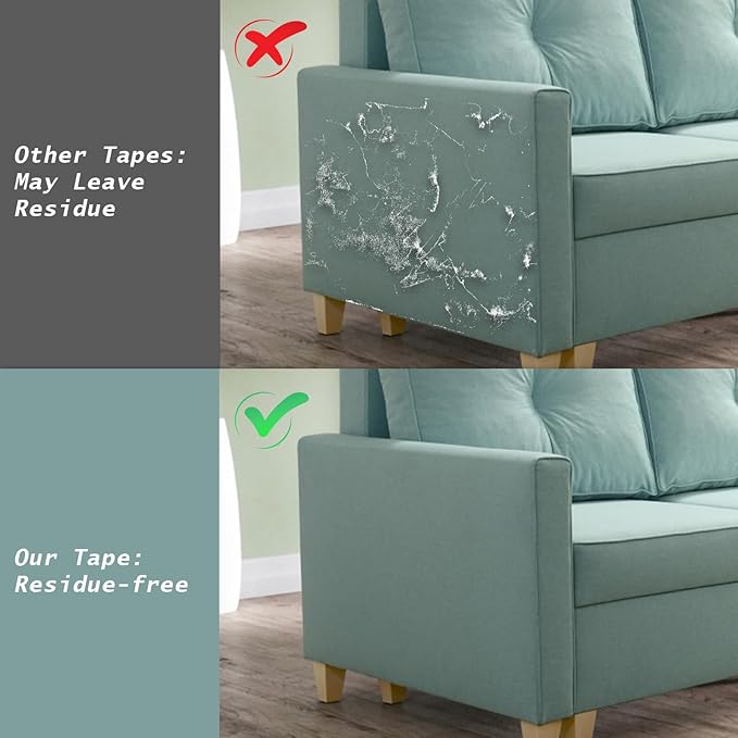 Anti Cat Scratch Furniture Protector, Transparent Self-Adhesive Couch Furniture Protectors from Cats Scratching Claws, Cat Scratch Couch Protector (3.2”x 33 Yards)