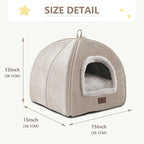 WINDRACING Cat Bed for Indoor Cats - Cat Cave Cat House Cats Tent with Removable Washable Cushioned Pillow, Soft and Self Kitten beds