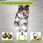 Cat & Dog Collar Bell, Pack of 2, Extra Loud Dog Bell for Pet Tracking & Saving Wildlife, Birds, Durable Iron Split Ring & Lobster Bell Clip (Nickel, 2 Pack)