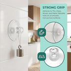 Large Clear PVC Window Perch Suction Cups for Cat Hammocks, Beds & Perches - 4 Pack Strong Replacement Sucker Pads (3.37in)