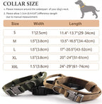 Tactical Dog Collar, Adjustable Military Training Nylon Dog Collar with Control Handle and Heavy Quick-Release Metal Buckle for Small Medium Large Dogs, Brown S