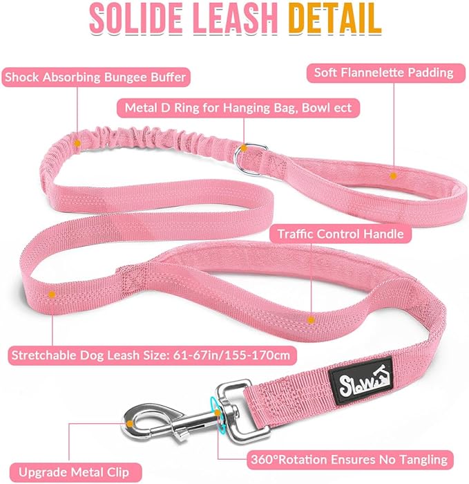 Lukovee No Pull Dog Harness & Leash Set - Heavy Duty Dog Vest Harness with Soft Padded for Medium Large Dogs, Adjustable Reflective Tactical Pet Harness for Easy Walk and Training (S, PI)