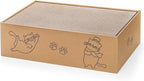 Nicunom 5 Packs in 1 Cat Scratcher with Box, Large Cat Scratching Boards Cardboard Box Reversible Cat Scratch Pads for Indoor Cats, Cat Scratch Cardboard for Rest and Play