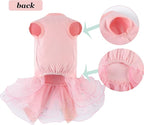 Dogs Glitter Wedding Dresses Tutu Skit for Small Medium Dog Pet Outfit Princess Flower Girl Clothes for Birthday Bridal Halloween Party Costume (Birthday Girl Pink, XL)
