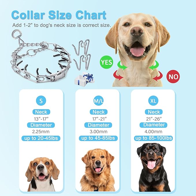 No Pull Dog Adjustable Collar with Buckle for Small Medium Large Dogs