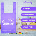 Baby Disposable Diaper Sacks (600 ct.) Fresh Baby Powder Scented, Easy-Tie Diaper Sacks Disposal Bulk Diaper Sacks Dog Poop Bags Cat Litter Waste Bags Sanitary Pads Disposal Bags (600 Bags, Purple)