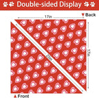 Valentine's Day Dog Bandana, 2 Pack Adjustable Holiday Party Birthday Pets Valentine Day Bandana Mother's Day Triangle Bibs Cat Scarf Set