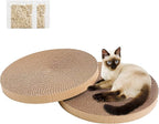 Round Cat Scratcher Replacement Pads -Circle Cat Scratcher Pad Cardboard Cat Scratchers Refill 10 inch Diameter 7/8 inch Thickness Pet Supplies, Relieves Stress, Supports Pet Behaviors, 2 Count