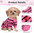 Pet Dog Striped T-Shirt Dogs Cats Cotton Vest Spring Summer Pet Apparel Tee Shirt Suitable for Small and Medium Large Pets French Bulldog Bichon