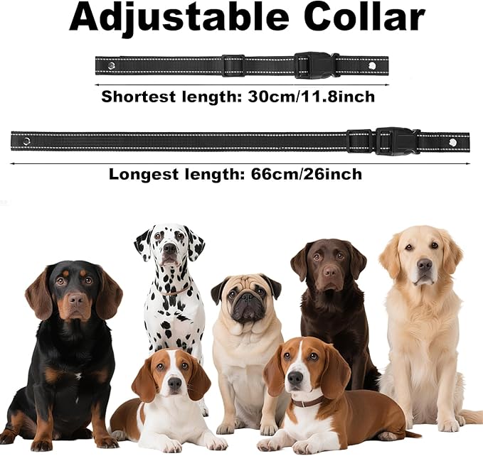 Aikko Nylon Collar Replacement Strap with Heavy-Duty Buckle, Reflective Dog Tracker Receiver Band, Durable Adjustable E Collar Systems Belt for Small Medium Large Dogs, Green