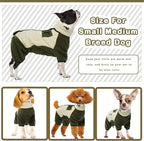 DENTRUN Dog Winter Coat Warm Fleece Jacket, Dog Pajamas Turtleneck Dog Sweater Puppy Cold Weather Outfit Thermal Bodysuit, Dog Sweatshirts Dog Snowsuit Puppy Coat Apparel Dog Fleece Soft Jumpsuit